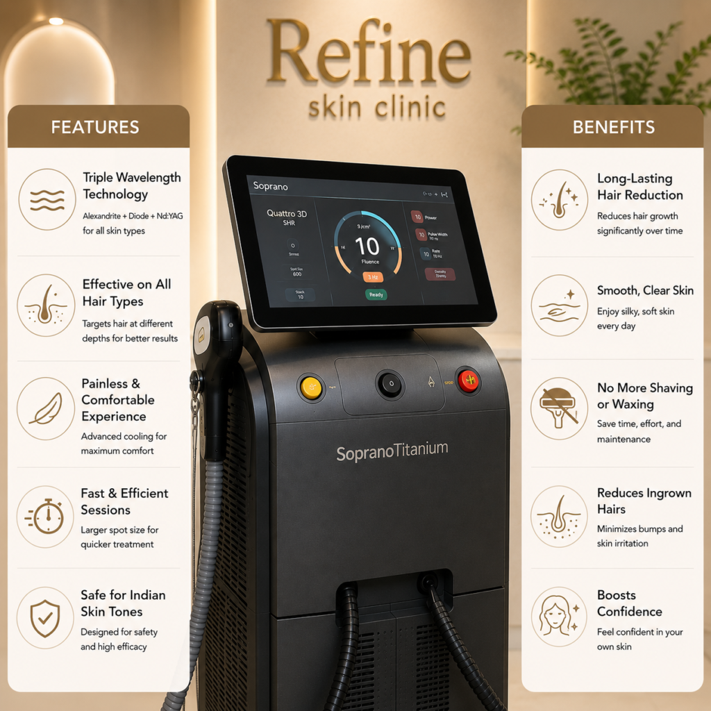 Soprano Titanium at Refine skin clinic