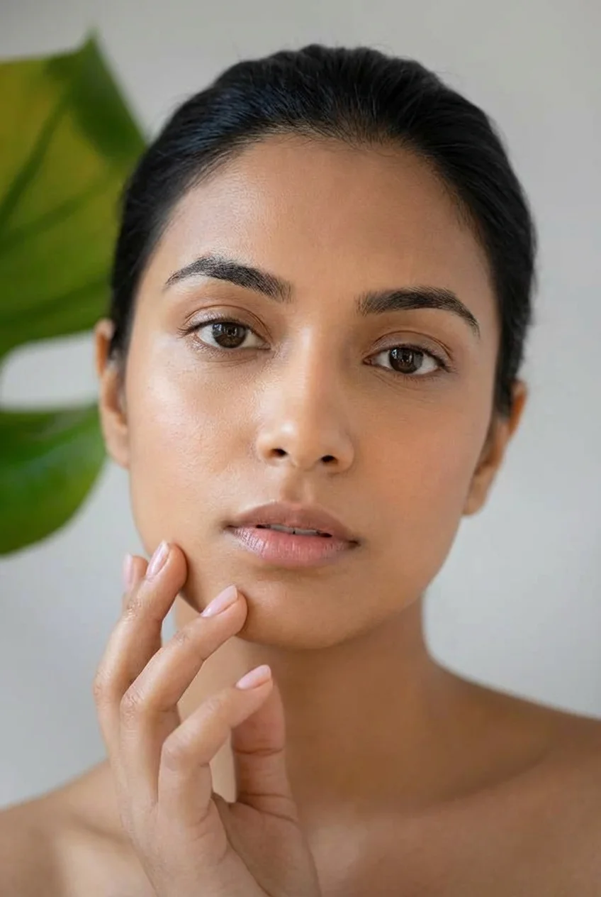 Patient with clear, healthy skin at Refine Skin Clinic